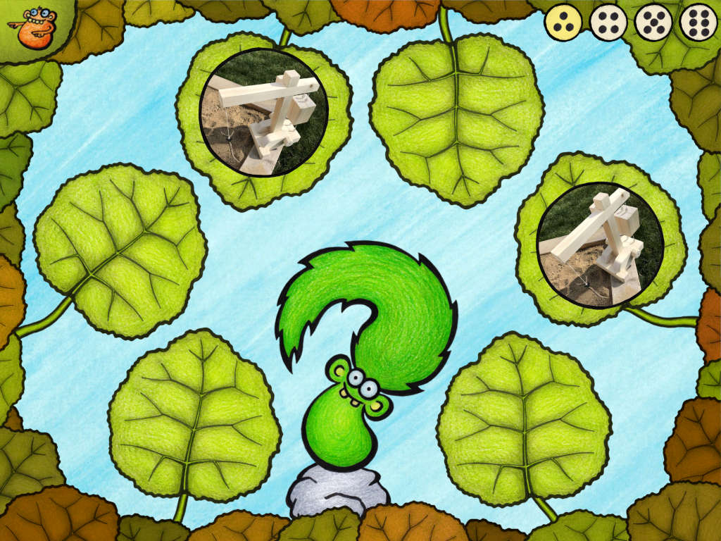 Train kids' memory in this game. Find pairs of talking images hidden under the leave.